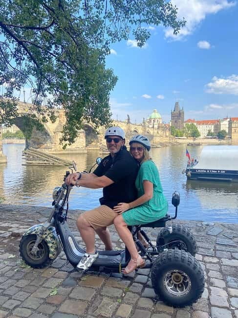 Prague: Panoramic Viewpoints Guided Electric Tricycle Tour - Kampa Island and the Charles Bridge from the river