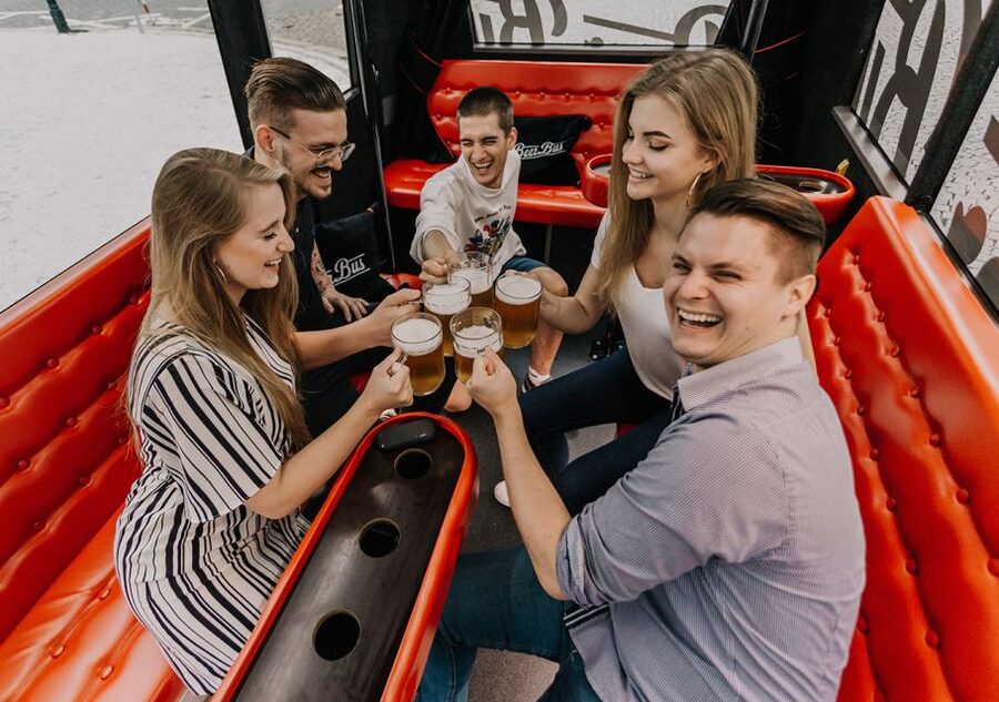 Prague: Party Beer Bus - Who will enjoy this most?