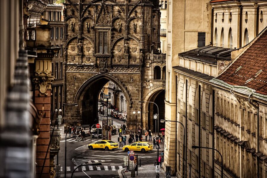 Prague: Powder Gate Tower Entrance Ticket - The carved kings, saints, and religious figures