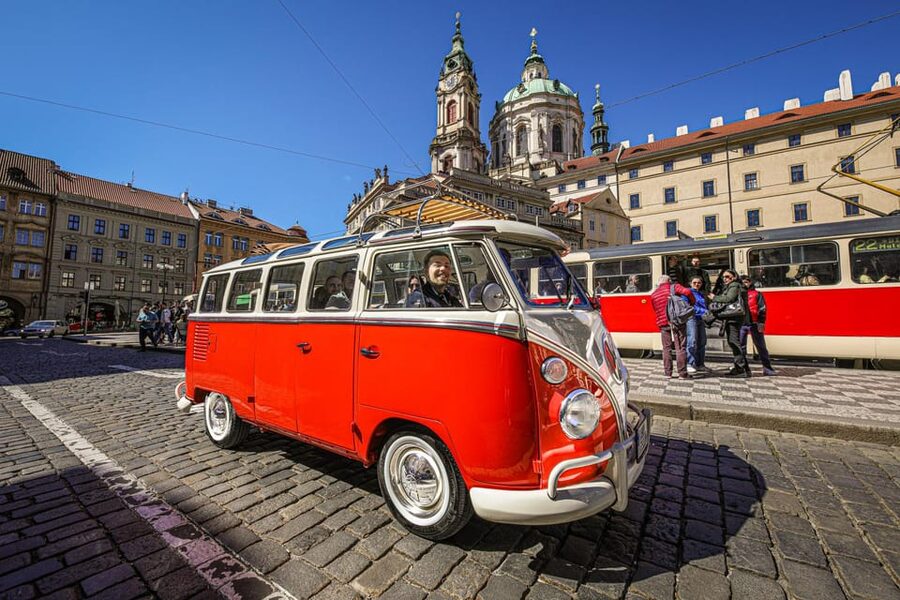 Prague: Private Sightseeing Tour in original VW Samba bus - Stops built around views and photographs