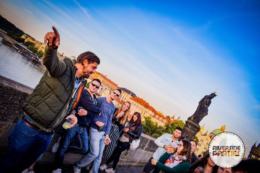 Prague Riverside Parties Tour - A riverside pie near Charles Bridge