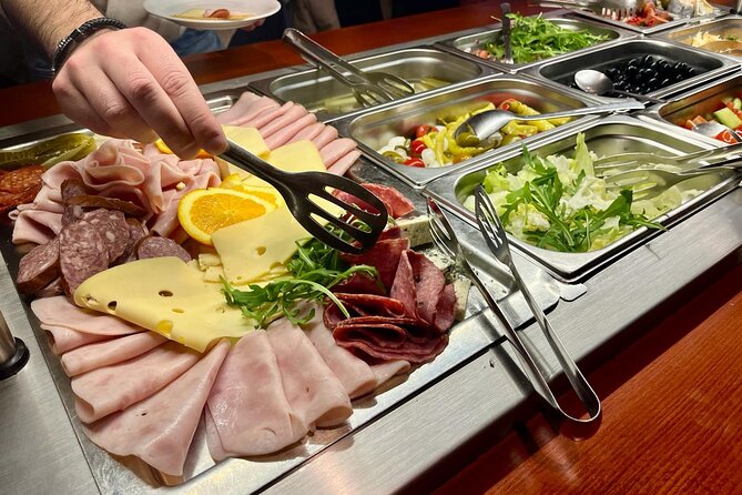 Prague: Sightseeing Boat Cruise with Buffet Dinner - Mánesův most and the slower sections