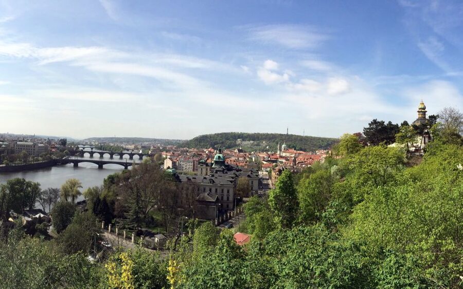 Prague: Stunning Viewpoints, Castle, City & Park E-Bike Tour - New Town and Wenceslas Square