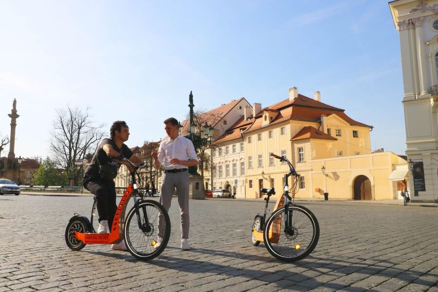 Prague: Tour by Electric Scooter or Cruiser eBike - Starting beside the Embassy of Japan