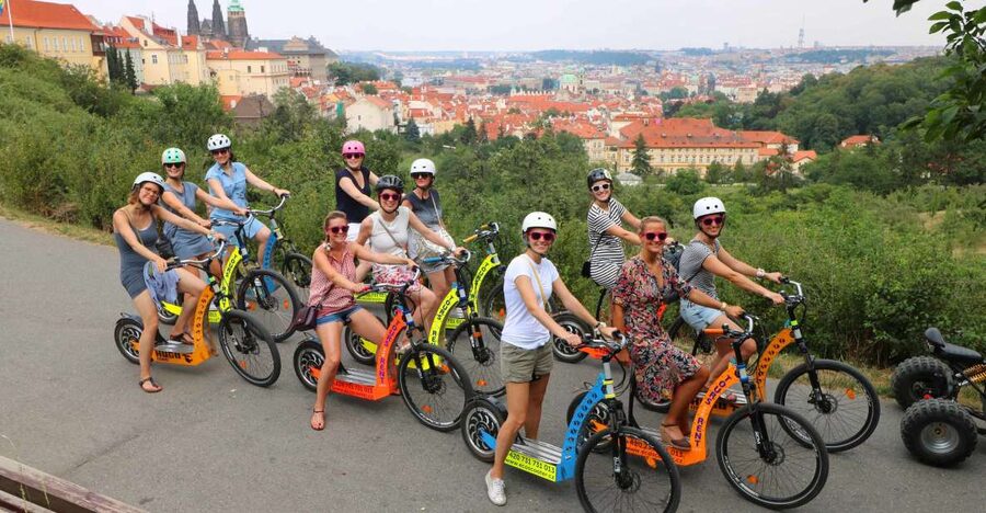 Prague: Tour by Electric Scooter or Cruiser eBike - Strahov Monastery and the Petřín descent