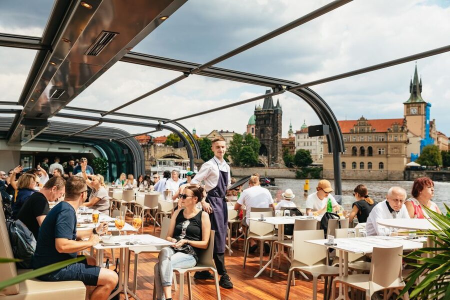 Prague: Vltava River Lunch Cruise in an Open-Top Glass Boat - The Czech aperitif sets the tone