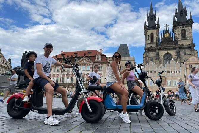 Private live-guided E-Scooter TOURS around Prague - Old Town Square begins the story