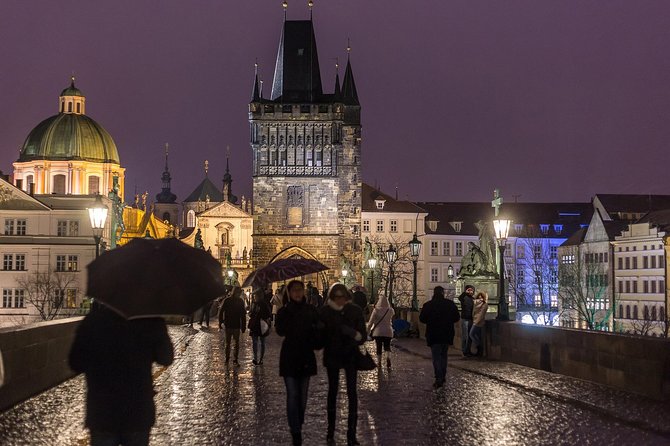 Private & Personalized Prague Night Tour with a Local Guide - Charles Bridge under evening lights