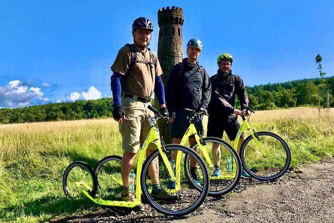 Scooter downhill tour from Děčínský Sněžník - Starting in Děčín with a useful lift uphill