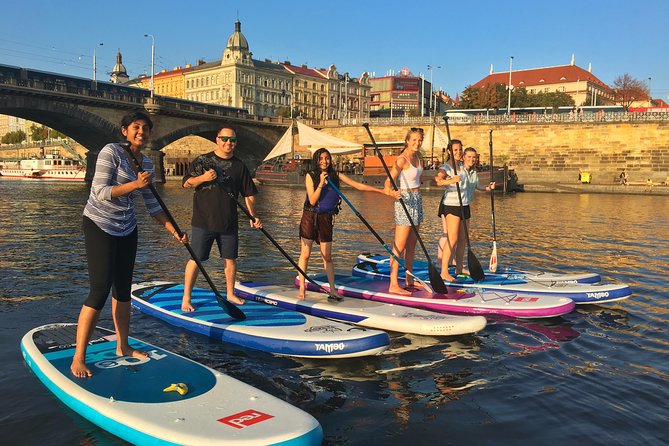 Stand-Up Paddleboarding on the Vltava River in Prague - The important scheduling warning
