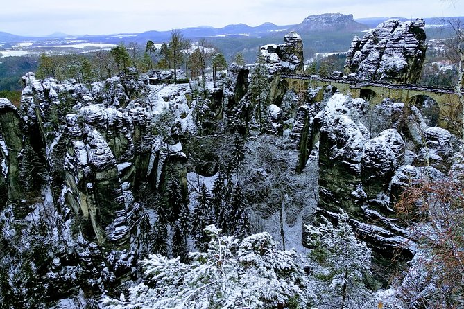 Terezin & Bohemian Switzerland from Prague: Bastei, Narnia & Café - Bastei Bridge: the scenic payoff from February to October