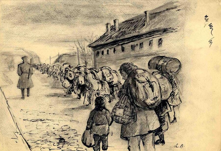 Terezin concentration field excursion - Entering the Small Fortress through the prisoner route