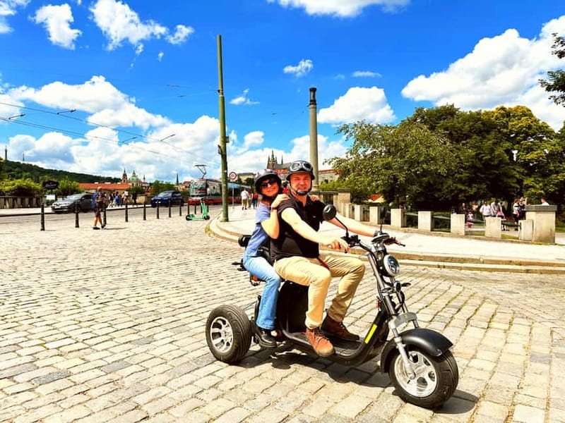 The best Trike Bike Prague city tour - The best Charles Bridge views from the river side