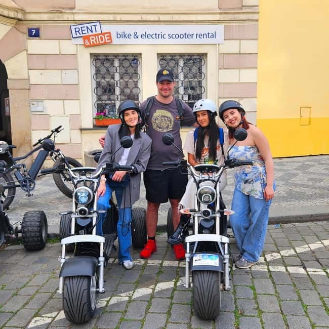 The best Trike Bike Prague city tour - The Giant Metronome and the return through Lesser Town