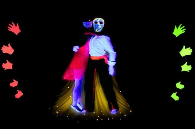 Underground Black Light Theatre Interactive Show in Prague - From first meeting to dreams and nightmares