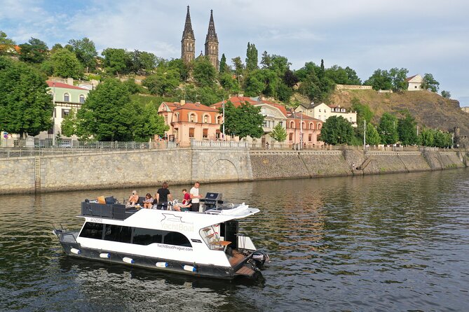 VIP Prague YachtBoat ONE Experience: All-You-Can-Drink - The Dancing House is a memorable river stop